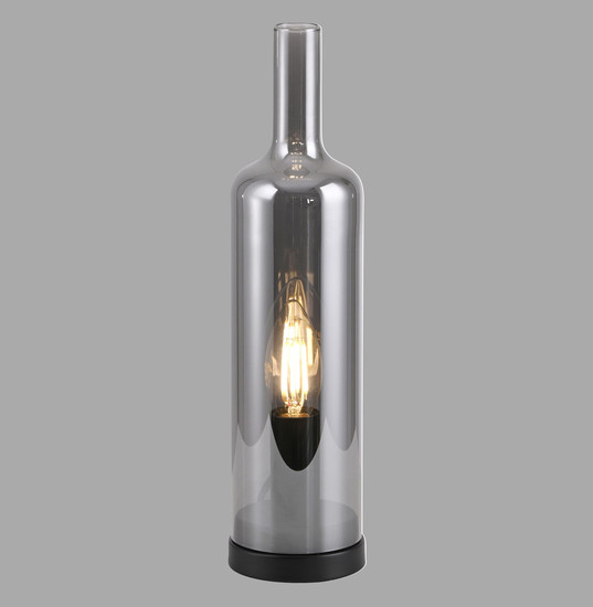 JUST LIGHT BOTTLE Tischleuchte E14 max. 25W rauchfarben 14006-25