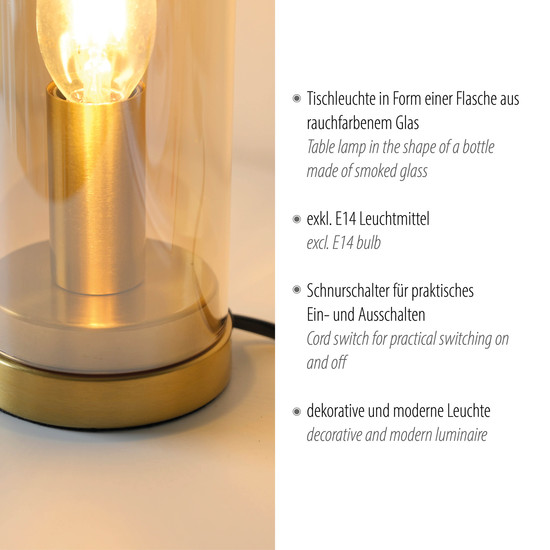 JUST LIGHT BOTTLE Tischleuchte E14 max. 25W amber 14006-27