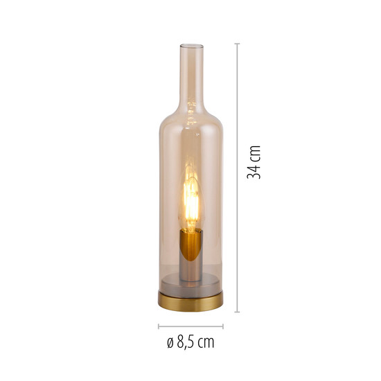 JUST LIGHT BOTTLE Tischleuchte E14 max. 25W amber 14006-27