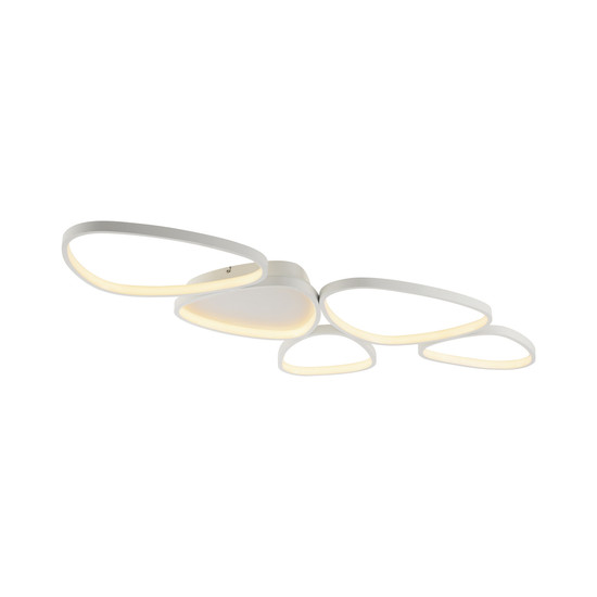 JUST LIGHT PEBBLES LED Deckenleuchte Warmweiss Dimmbar 42W weiss 14045-16