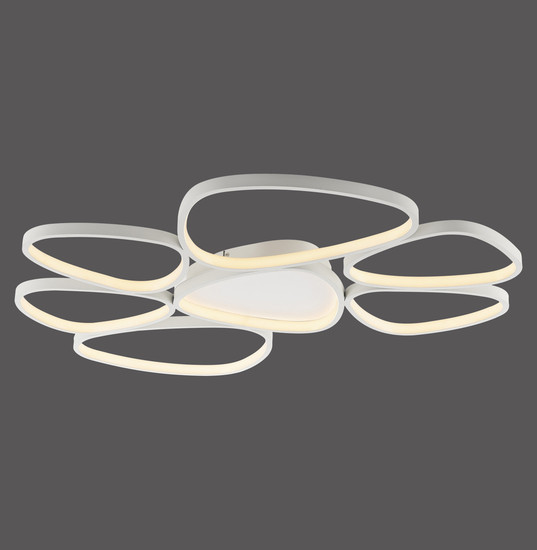 JUST LIGHT PEBBLES LED Deckenleuchte Warmweiss Dimmbar 54W weiss 14046-16