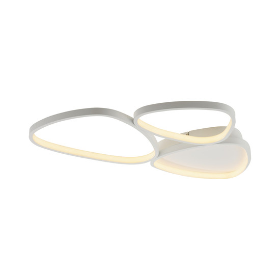 JUST LIGHT PEBBLES LED Deckenleuchte Warmweiss Dimmbar 26,5W weiss 14049-16