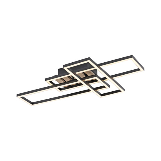 JUST LIGHT AKUSTIKA LED Deckenleuchte Warmweiss 20,5W Holz-natur 14051-79