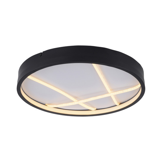 JUST LIGHT MIKADO LED Deckenleuchte Warmweiss Dimmbar 33W schwarz 14091-18