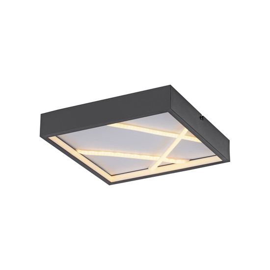 JUST LIGHT MIKADO LED Deckenleuchte Warmweiss Dimmbar 28W schwarz 14092-18