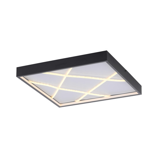 JUST LIGHT MIKADO LED Deckenleuchte Warmweiss Dimmbar 42W schwarz 14093-18