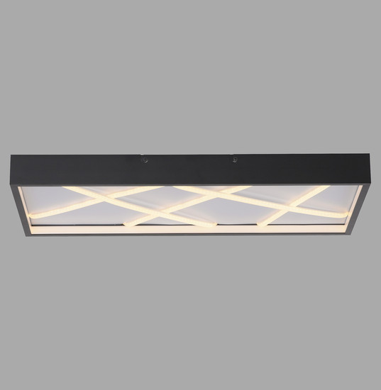 JUST LIGHT MIKADO LED Deckenleuchte Warmweiss Dimmbar 42W schwarz 14094-18