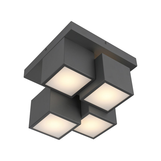 JUST LIGHT TETRIS LED Deckenleuchte Warmweiss 17W schwarz 14114-18