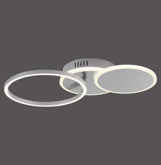 JUST LIGHT SEVENT LED Deckenleuchte Warmweiss 25,5W stahl 14116-55