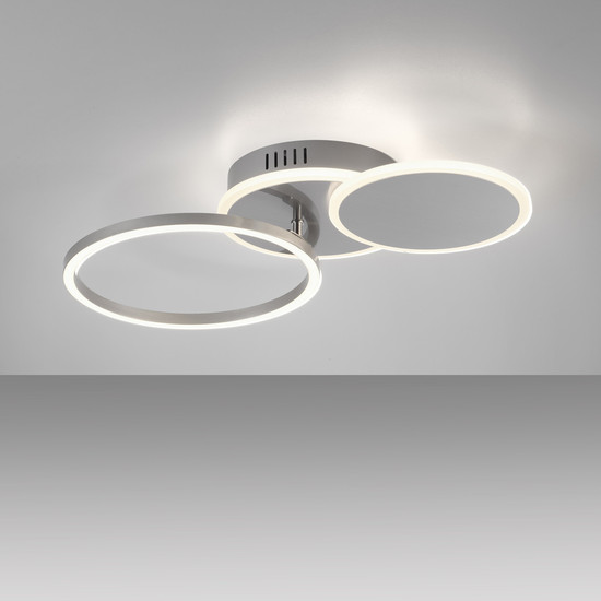 JUST LIGHT SEVENT LED Deckenleuchte Warmweiss 25,5W stahl 14116-55