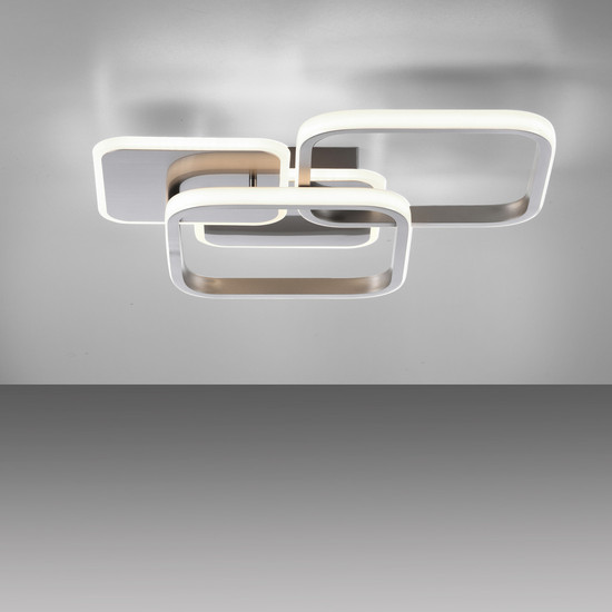 JUST LIGHT SEVENT LED Deckenleuchte Warmweiss 36W stahl 14117-55
