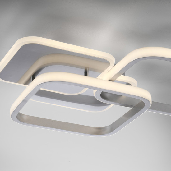 JUST LIGHT SEVENT LED Deckenleuchte Warmweiss 36W stahl 14117-55