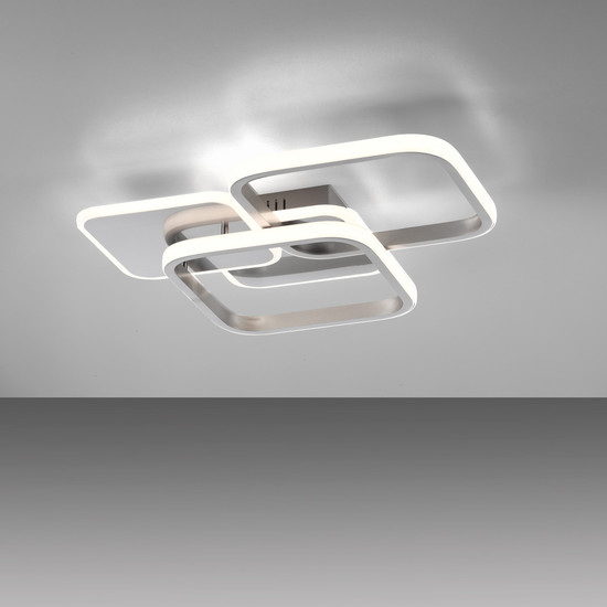 JUST LIGHT SEVENT LED Deckenleuchte Warmweiss 36W stahl 14117-55