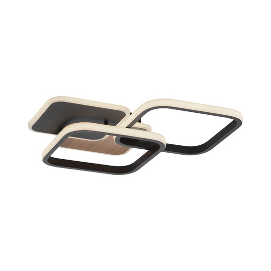 JUST LIGHT SEVENT LED Deckenleuchte Warmweiss 36W Holzdekor 14117-78