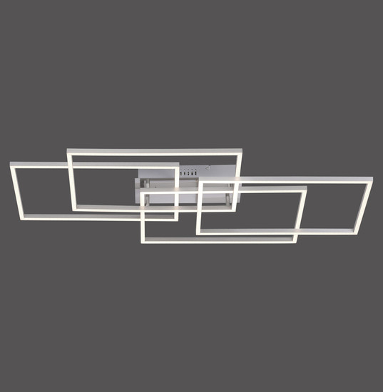 JUST LIGHT IVEN LED Deckenleuchte Steuerbare Lichtfarbe 12W 4-fach Silber/Weiß 14151-55