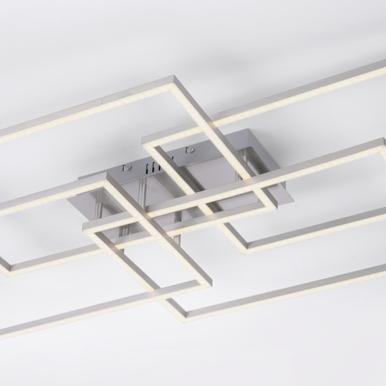 JUST LIGHT IVEN LED Deckenleuchte Steuerbare Lichtfarbe 12W 4-fach Silber/Weiß 14151-55