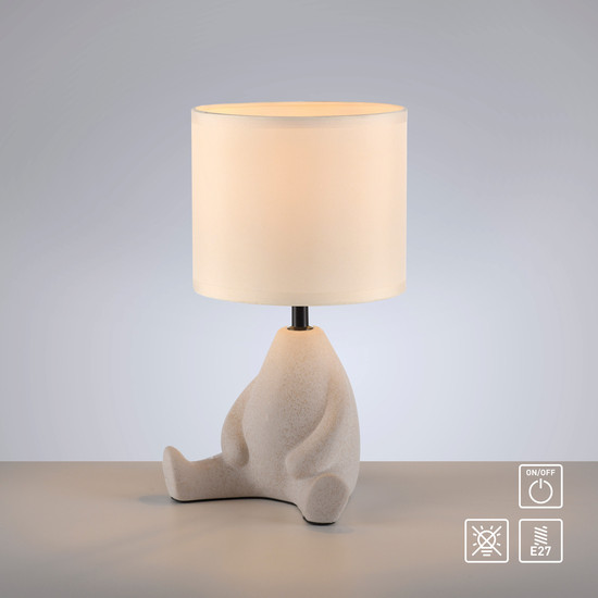 JUST LIGHT TED Tischleuchte E27 max. 25W sand 14190-39