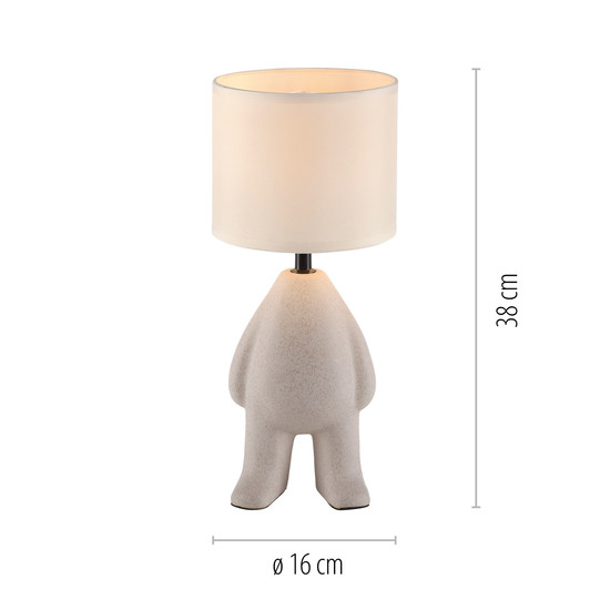 JUST LIGHT TED Tischleuchte E27 max. 25W sand 14191-39