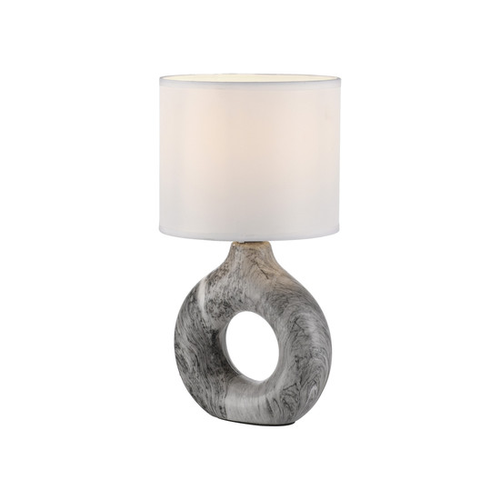 JUST LIGHT CARARA Tischleuchte E27 max. 25W grau 14193-15