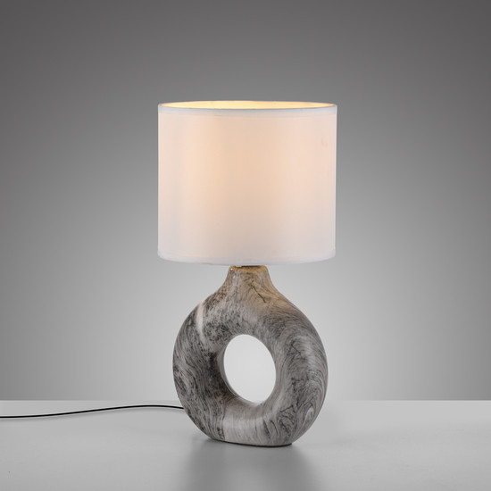 JUST LIGHT CARARA Tischleuchte E27 max. 25W grau 14193-15