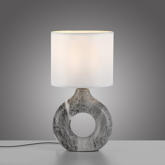 JUST LIGHT CARARA Tischleuchte E27 max. 25W grau 14193-15