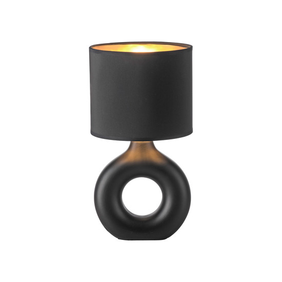 JUST LIGHT CARARA Tischleuchte E27 max. 25W schwarz 14193-18