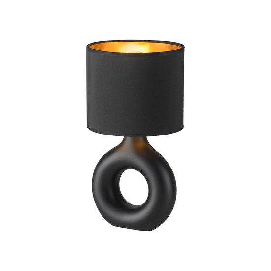 JUST LIGHT CARARA Tischleuchte E27 max. 25W schwarz 14193-18