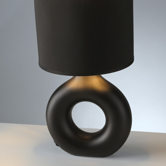JUST LIGHT CARARA Tischleuchte E27 max. 25W schwarz 14193-18