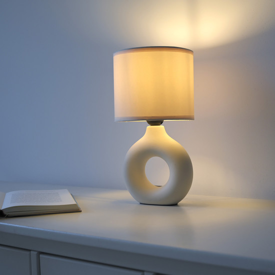 JUST LIGHT CARARA Tischleuchte E27 max. 25W sand 14193-39