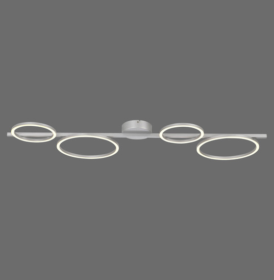 JUST LIGHT MINI RITUS LED Deckenleuchte Warmweiss Dimmbar 36W silber 14211-21