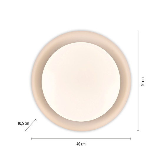 JUST LIGHT OSKO LED Deckenleuchte CCT Dimmbar 27,5W weiss 14215-16