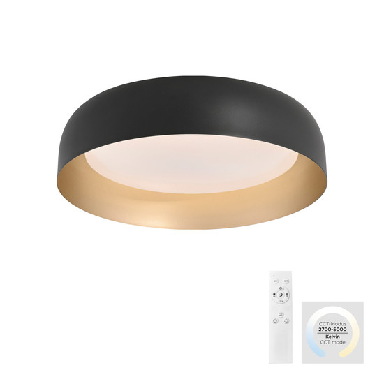 JUST LIGHT OSKO LED Deckenleuchte CCT Dimmbar 27,5W schwarz 14215-18