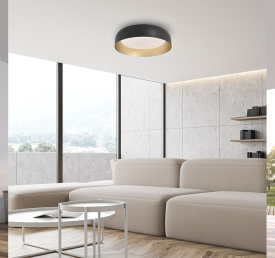 JUST LIGHT OSKO LED Deckenleuchte CCT Dimmbar 27,5W schwarz 14215-18
