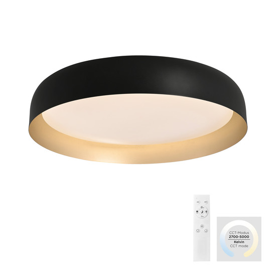 JUST LIGHT OSKO LED Deckenleuchte CCT Dimmbar 36,5W schwarz 14216-18