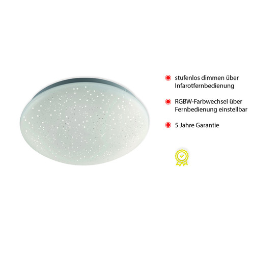 JUST LIGHT SKYLER LED Deckenleuchte CCT Dimmbar 6,2W weiss 14241-16