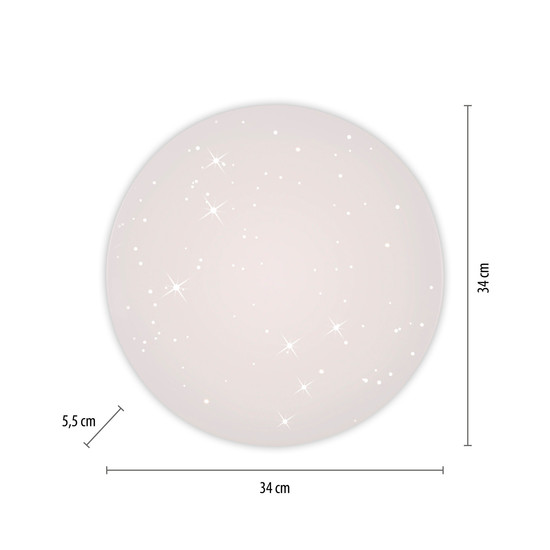 JUST LIGHT URANUS LED Deckenleuchte Warmweiss 22W weiss 14276-16