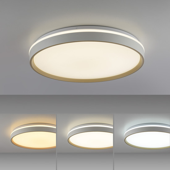 JUST LIGHT MIO LED Deckenleuchte CCT Dimmbar 34W sand 14278-39