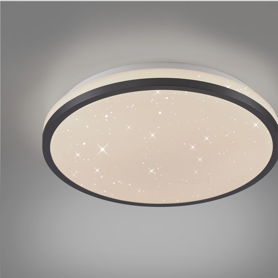JUST LIGHT KYLE LED Deckenleuchte Warmweiss Dimmbar 10W schwarz 14293-18