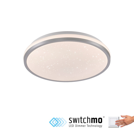 JUST LIGHT KYLE LED Deckenleuchte Warmweiss Dimmbar 10W silber 14293-21