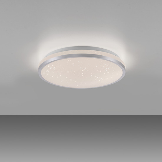 JUST LIGHT KYLE LED Deckenleuchte Warmweiss Dimmbar 10W silber 14293-21