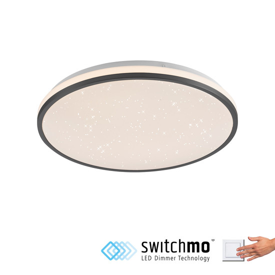JUST LIGHT KYLE LED Deckenleuchte Warmweiss Dimmbar 19,5W schwarz 14294-18