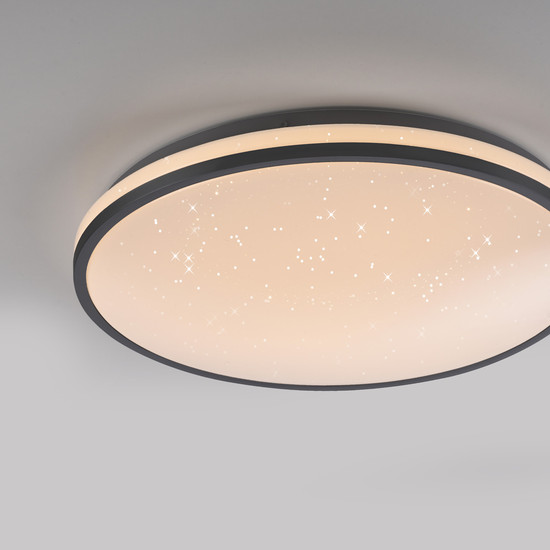 JUST LIGHT KYLE LED Deckenleuchte Warmweiss Dimmbar 19,5W schwarz 14294-18