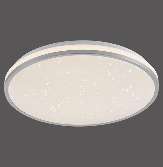 JUST LIGHT KYLE LED Deckenleuchte Warmweiss Dimmbar 19,5W silber 14294-21