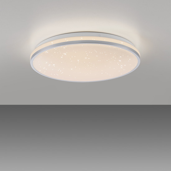 JUST LIGHT KYLE LED Deckenleuchte Warmweiss Dimmbar 19,5W silber 14294-21