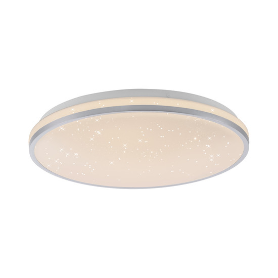 JUST LIGHT KYLE LED Deckenleuchte Warmweiss Dimmbar 19,5W silber 14294-21