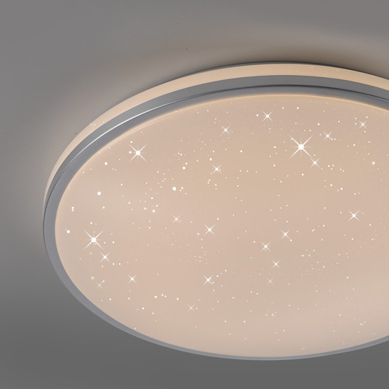JUST LIGHT KYLE LED Deckenleuchte Warmweiss Dimmbar 34W silber 14295-21