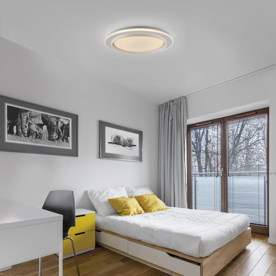 JUST LIGHT LAGO LED Deckenleuchte CCT Dimmbar 34W weiss 14297-16