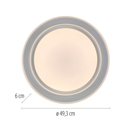 JUST LIGHT LAGO LED Deckenleuchte CCT Dimmbar 34W weiss 14297-16