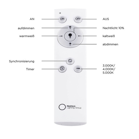 JUST LIGHT ANIKA LED Deckenleuchte CCT Dimmbar 54W weiss 14327-16