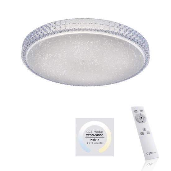 JUST LIGHT FRIDA LED Deckenleuchte CCT Dimmbar 36W transparent 14373-00